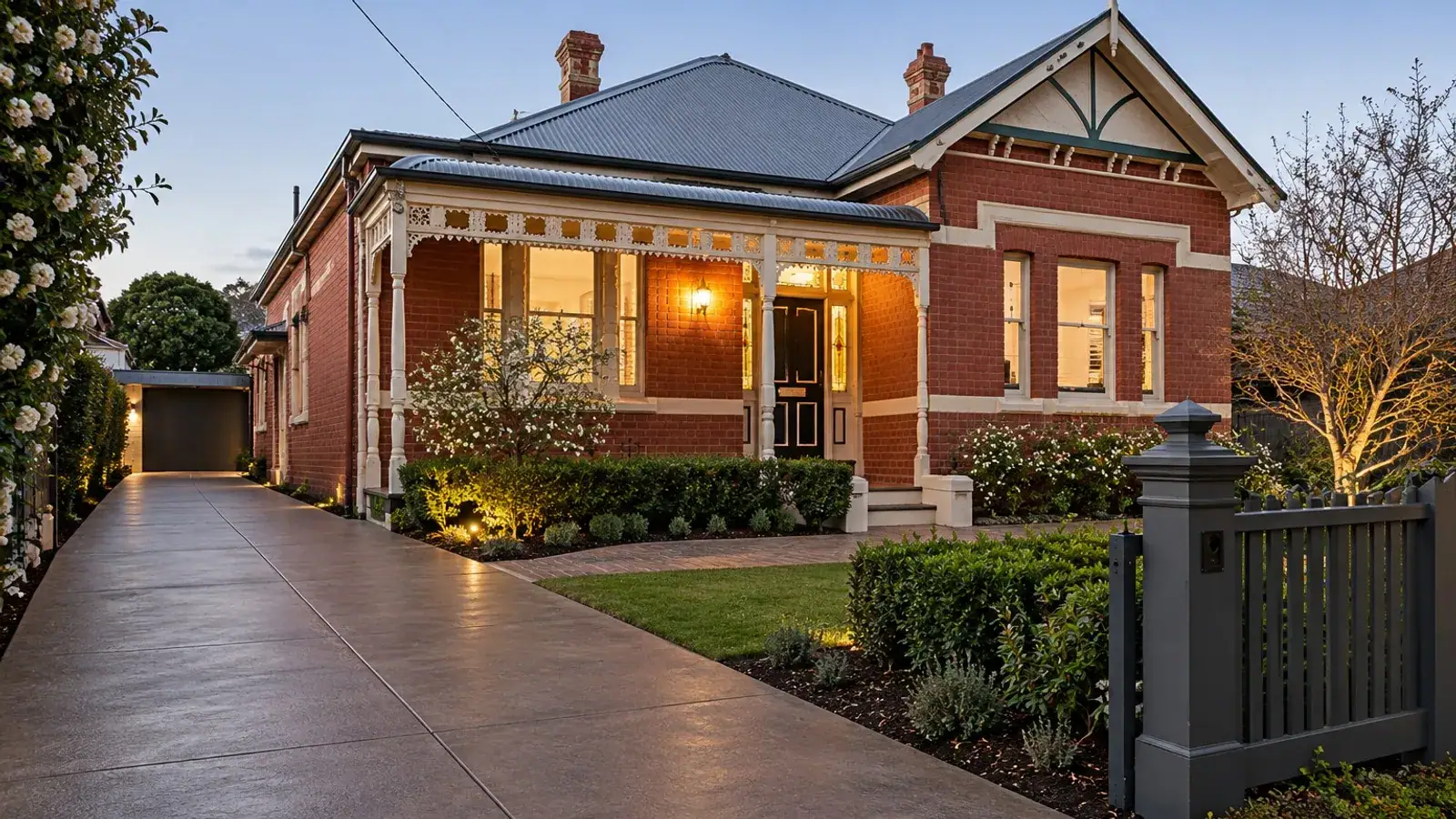 Coloured concrete driveway with an even finish in Bendigo