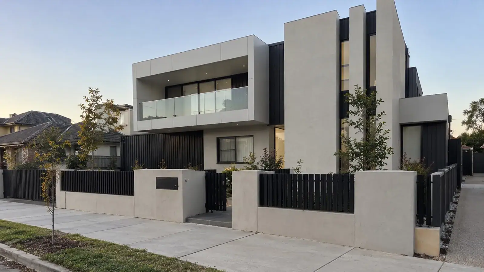 Concrete path with clean joints beside a Bendigo property