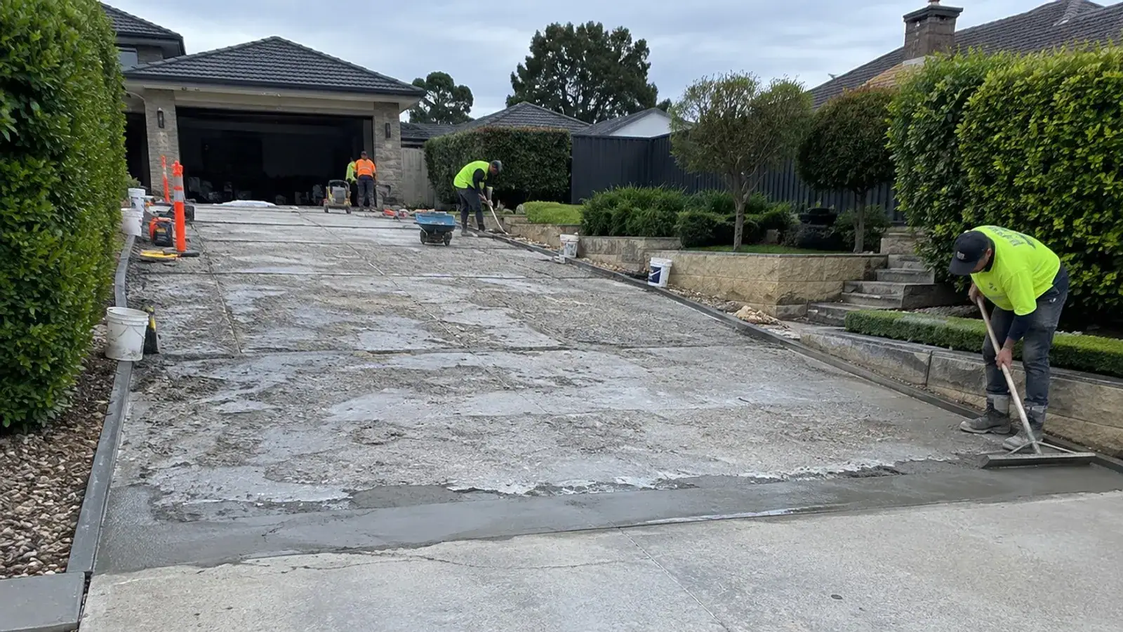 Repaired concrete surface on a Bendigo property