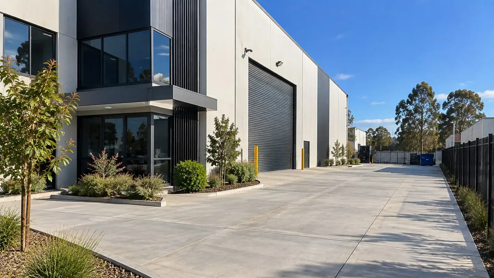Industrial Concrete project setting in regional Victoria